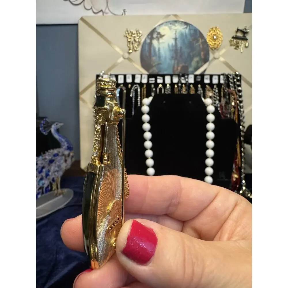 Rare Graziano Vintage 2000 Champagne Bottle Mechanical Brooch Pop Open Cork Y2K